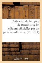 Code Civil de L'Empire de Russie