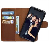 iPhone Xs afneembare 2-in-1 BookCase Rustic Cognac