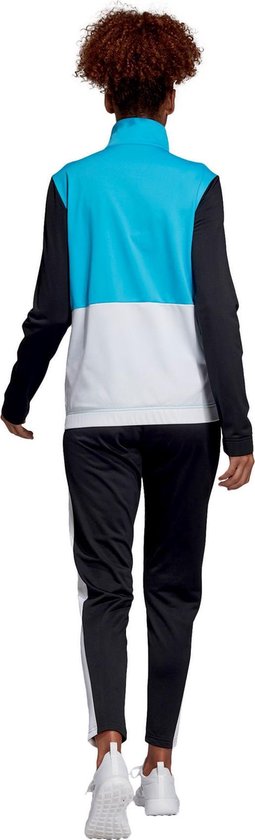 adidas WTS Plain Trainingspak Dames Trainingspak - Maat L - Vrouwen -  blauw/zwart/wit | bol.com