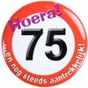 Paperdreams - Button - Klein - Verkeersbord - 75 Jaar