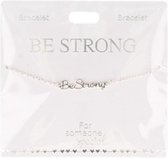 Armband Be Strong, silver plated