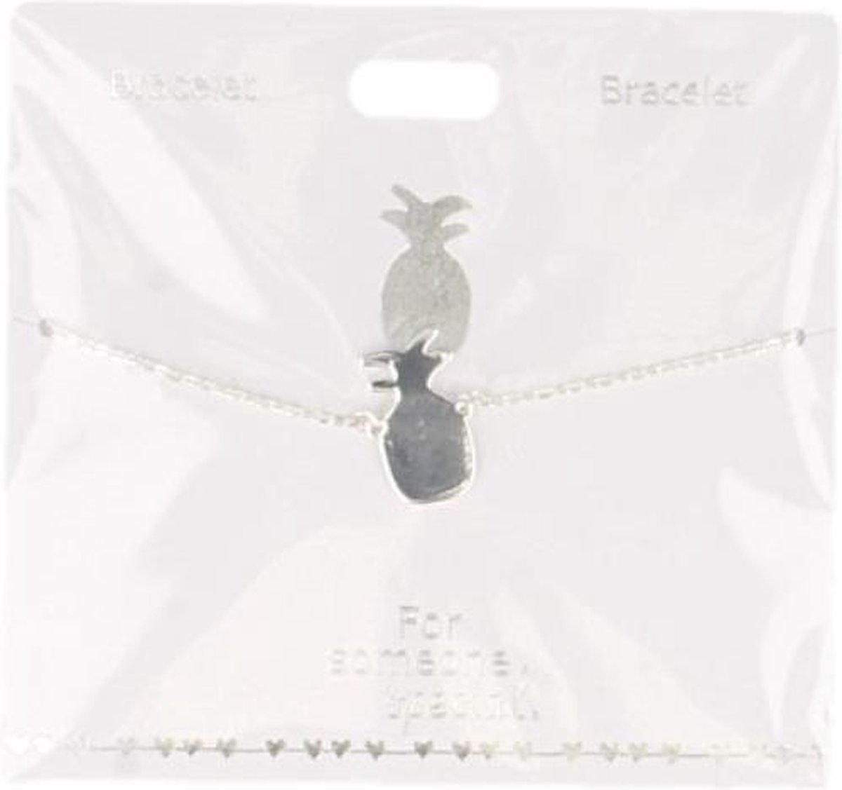 Armband Ananas, silver plated