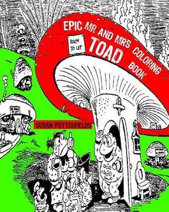 Epic Mr and Mrs Toad Adult Coloring Book - cover