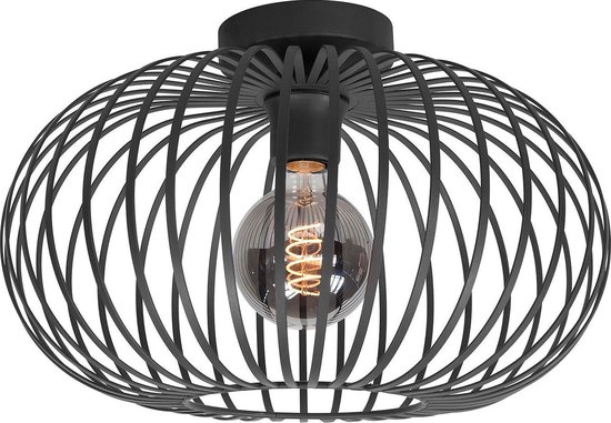 Agila Plafondlamp 1 lichts d:40cm zwart - Modern - Freelight