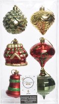 Decoris Kerstballen kunststof figuren ds a 6 st.