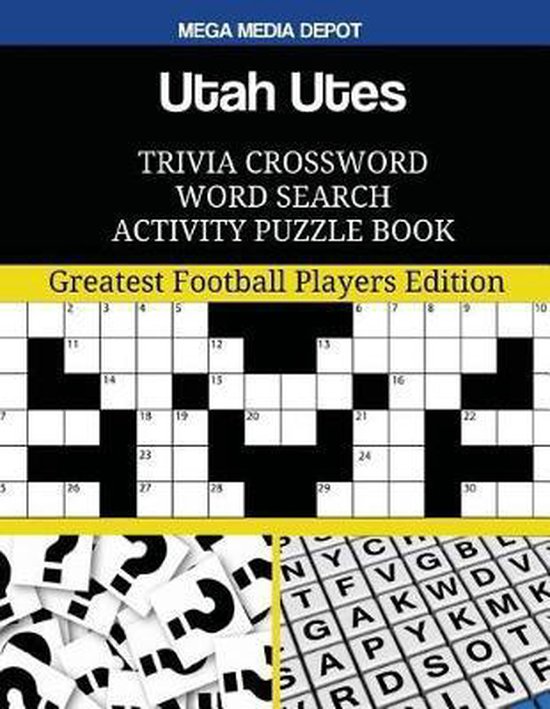 Utah Utes Trivia Crossword Word Search Activity Puzzle Book Mega Media