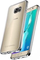 Samsung Galaxy S6 - Siliconen Zilveren Bumper Electro Plating met Transparante TPU Hoesje (Silver Silicone Hoesje / Cover)