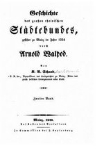 Geschichte des grossen rheinischen Stadtebundes