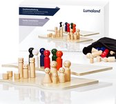 Lumaland - systemische / familie opstellingen van houten figuren - familiesysteem - 32 onderdelen van hout