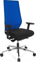 hjh office Pro-Tec 700 - Chaise de bureau - Tissu - Zwart / bleu