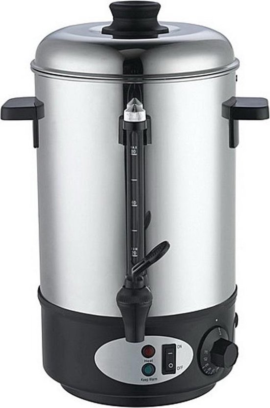 Glühweinkoker 10 Liter RVS - Warmhoudapparaat met Thermostaat en