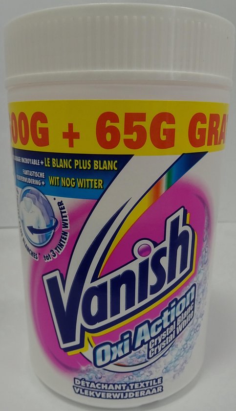 Vanish Oxi Action Vlekverwijderaar - Crystal White 600 gr + 65 gr