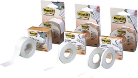 Post-it® Label- & Correctietape, Navulling, 25.4 mm x 17,7 m - Post-it