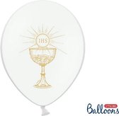 50 Ballonnen 30cm, IHS, Pastel Pure wit (1 zakje met 50 stuks)