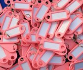 Sleutellabels - Sleutellabel - Sleutelhangers - Sleutelhanger - Zachtroze/baby roze - 100 Stuks