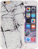 Marble Wit Print Hardcase - Hoesje Geschikt voor iPhone 6 Plus