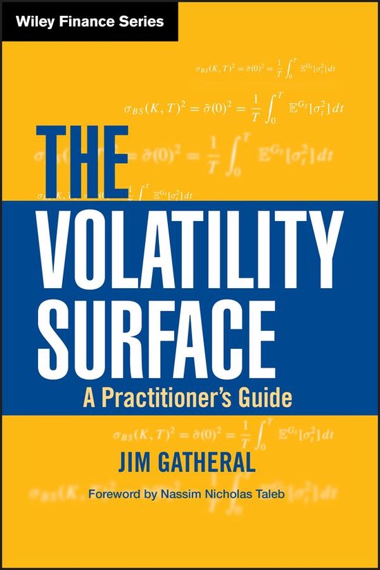 Couverture du livre "The Volatility Surface" en jaune et bleu, avec des formules mathématiques.