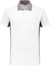 Workman Poloshirt Bi-Colour - 1408 wit / grijs - Maat 4XL