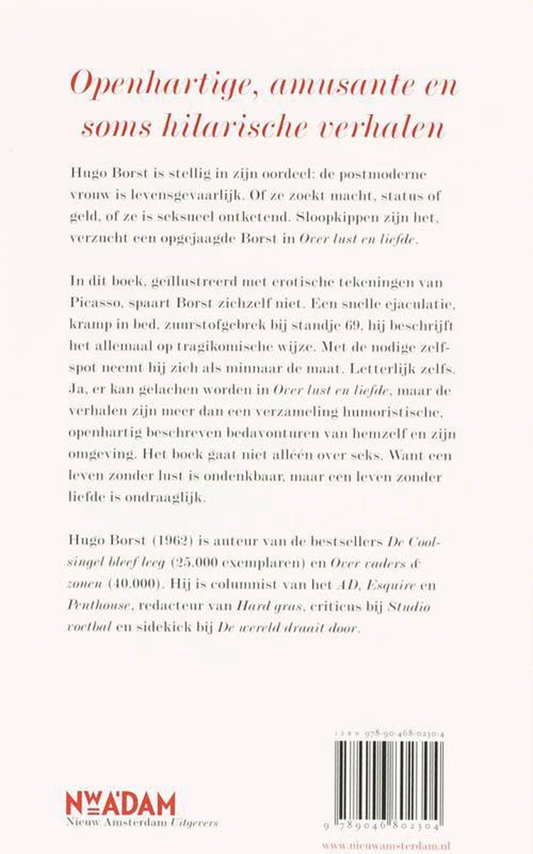 Over lust en liefde - back cover