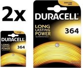2 Stuks - Duracell 364-363, V364, 363, D364, D363, G1, SR621SW, SR621SW, SR60 1.5V knoopcel batterij