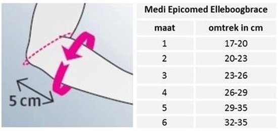 Medi Epicomed Elleboogbrace - Zilver - Maat 2