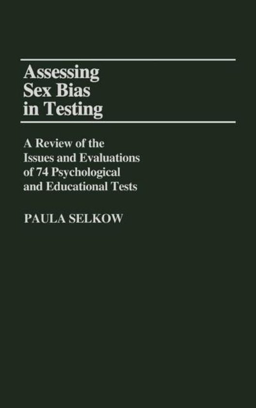 Assessing Sex Bias in Testing - cover