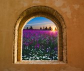Tuinposter - Toscaans raam doorkijk 11