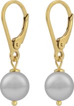 ARLIZI 1206 Pareloorbellen - Dames - 925 Zilver Verguld - 2,5 cm - Grijs