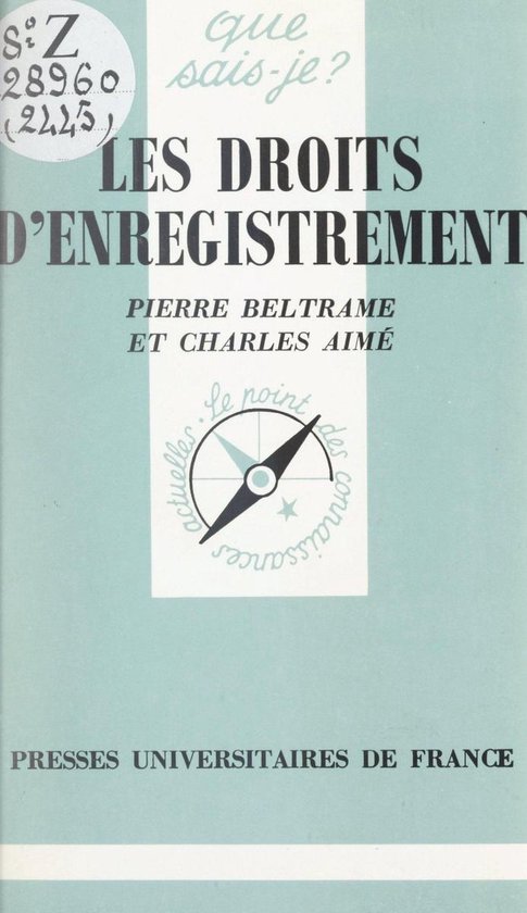 Les droits d'enregistrement - cover
