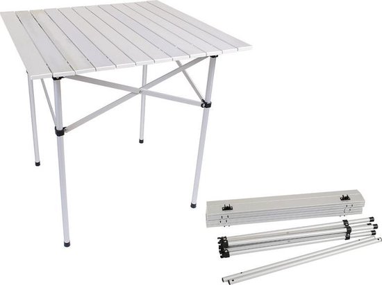 Te Smash combineren Aluminium campingtafel inklapbaar - Picknick tafel - Inklapbare tafel - 70  x 70 x 70... | bol.com