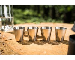 Roestvrij stalen Shot glaasjes (set van 4 stuks)