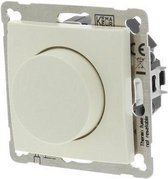 Inbouw Dimmer LED - Geschikt voor Berker S1 - 120 W - Universeel -  Drukwissel - Crème