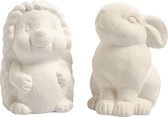 Dierenspaarpot, h: 10 cm, 2 stuks, wit