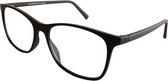 Fangle Biobased leesbril big mat zwart +3.0