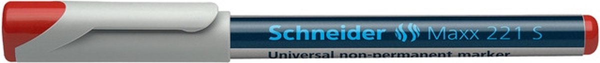 universele marker Schneider Maxx 221 S non-permanent rood doos met 10 stuks