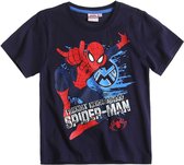 Spider-Man-T-shirt-met-korte-mouw-marineblauw-maat-140