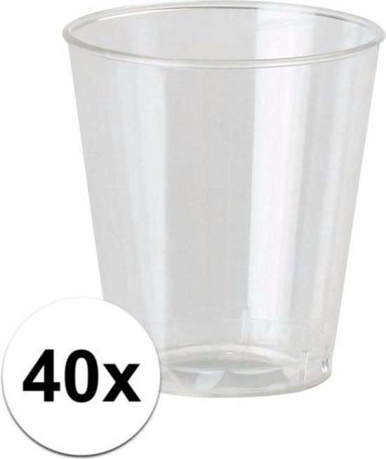 40x plastic shotglazen - 30 ml - | bol.com