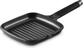 Fundix grillpan 22x22 cm met zwart afneembaar handvat