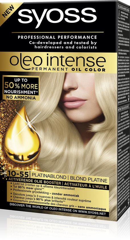 ze Wijzer pasta SYOSS Color Oleo Intense 10-55 Platina Blond - 1 stuk | bol.com