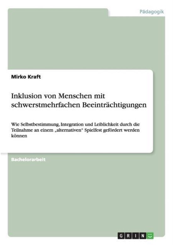 Inklusion von Menschen mit schwerstmehrfachen Beeinträchtig ... - cover
