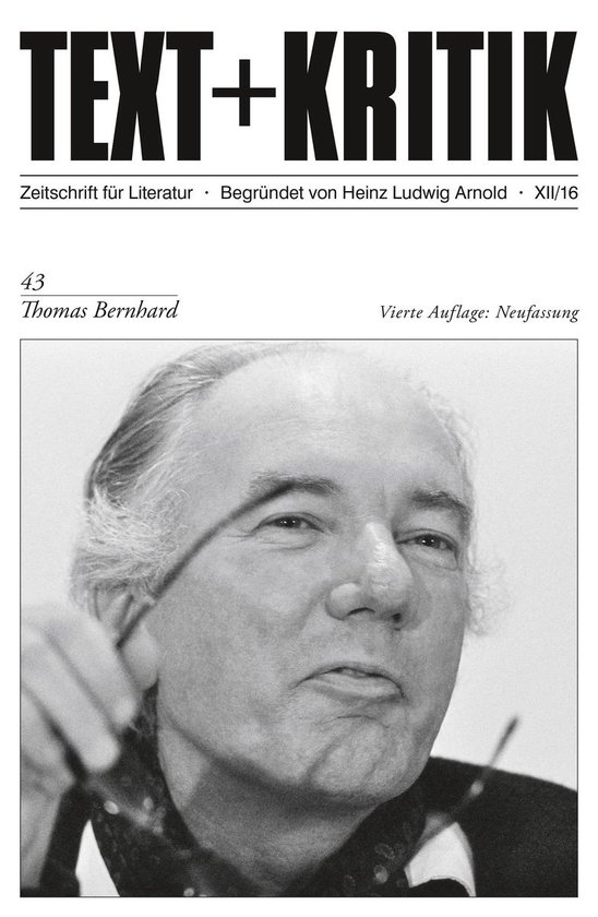 TEXT+KRITIK 43 - TEXT+KRITIK 43 - Thomas Bernhard - cover