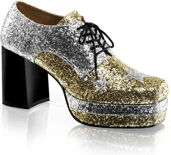 Foto: Funtasma lage schoenen m glamrock 02 us 10 goudkleurig zilverkleurig