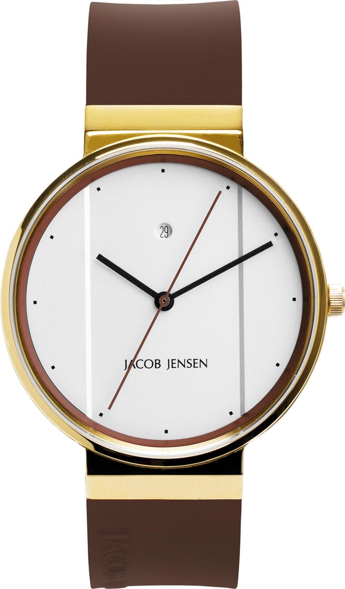 Jacob Jensen 778 horloge heren - bruin - edelstaal doubl�