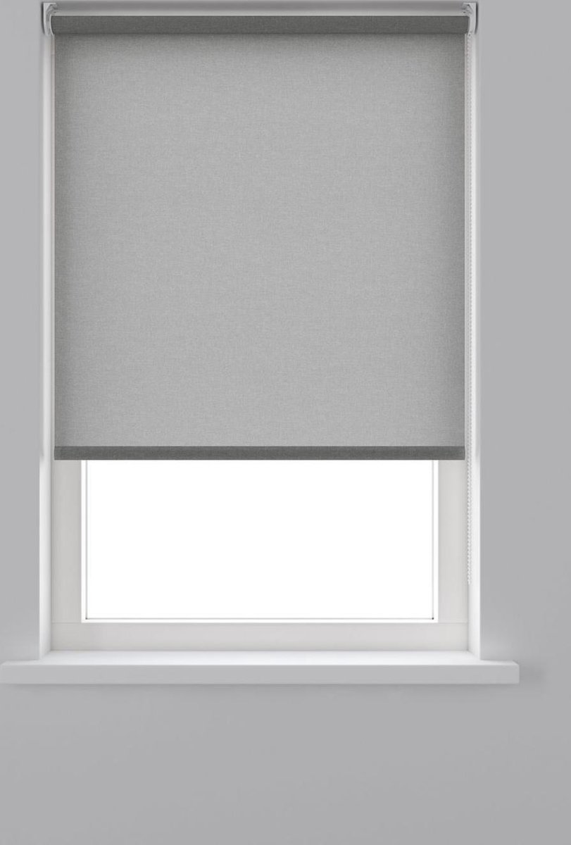 Decosol Rolgordijn Lichtdoorlatend - Structuur grijs (5679) - 90 x 190 cm