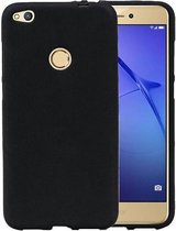 Sand Look TPU Backcover Case Hoesje voor Huawei P8 Lite 2017 Zwart