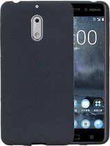 Sand Look TPU Backcover Case Hoesje voor Nokia 6 Grijs