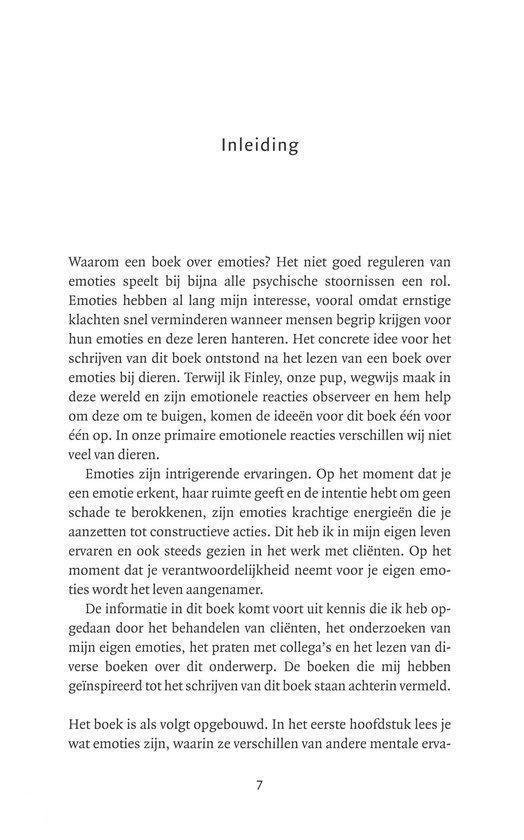 Inleiding van het boek met tekst over emoties en de totstandkoming ervan.