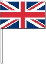 10 zwaaivlaggetjes Verenigd Koninkrijk 12 x 24 cm
