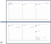 Zakagenda 2022 -  Ryam Memoplan 7 liggend ZACHTE  Kaft ZWART (8.1cm x 16.9cm)