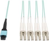 Tripp Lite N844-02M-8LC-P Câble fibre optique 1,83 m OM3 MTP 8x LC Noir, Turquoise